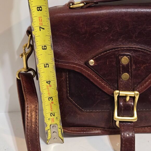 J.W. Hulme Satchel American Heritage Leather Purse Shoulder Top Handle Crossbody - Picture 10 of 11